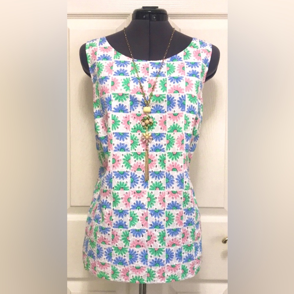 Talbots Daisy Eyelet Shell - Picture 2 of 16